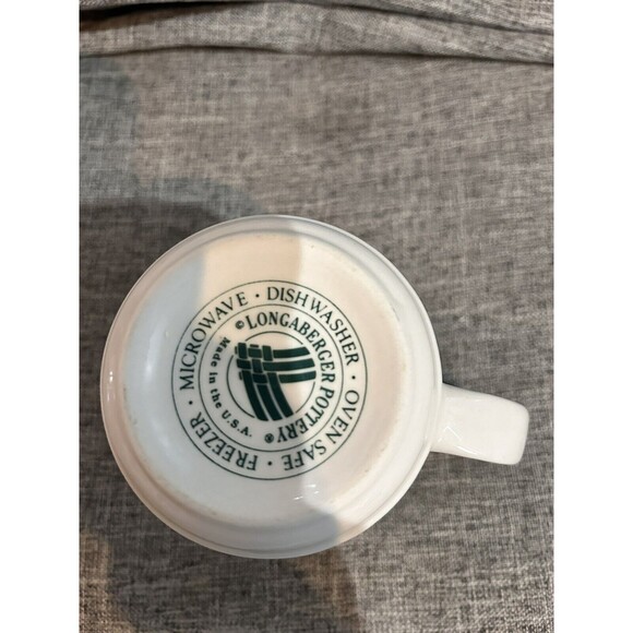 Longaberger Pottery Woven Traditions Mug Holly Berry Christmas - Picture 5 of 7